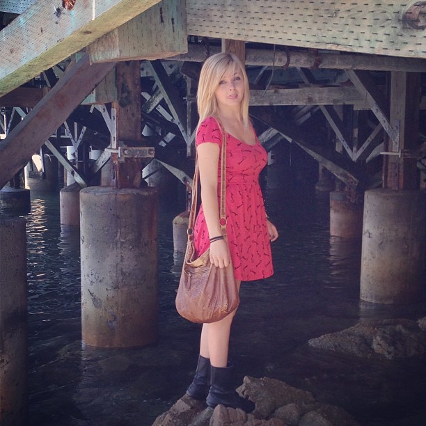 Female model photo shoot of Brittany Nicole Johnson in Monterey Bay Wharf