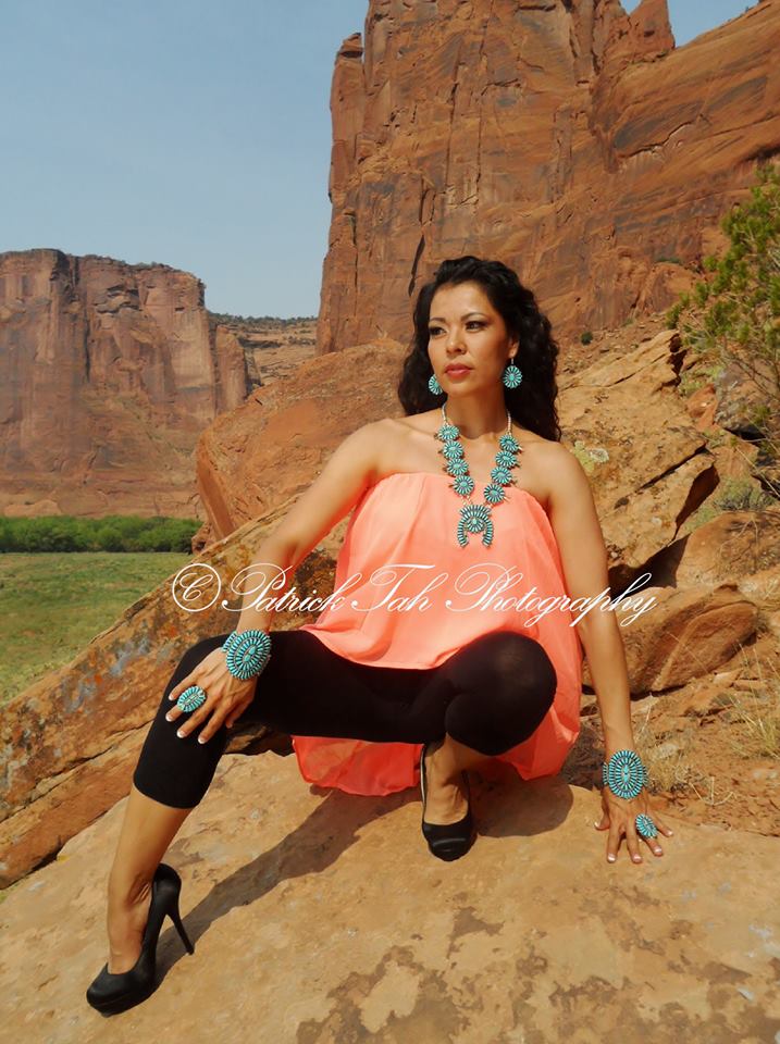 Female model photo shoot of Liyah White in Canyon DeChelly, Chinle AZ