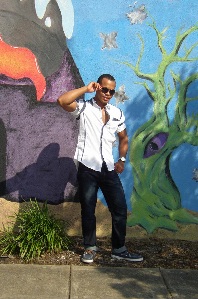 Male model photo shoot of Woody Norvell Images in Debree Mural