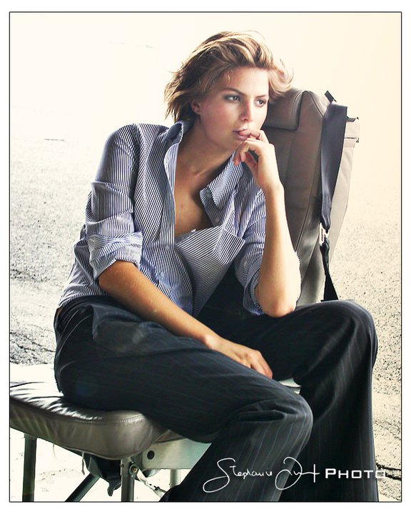 Female model photo shoot of Stephanie Dunn in Saint-Hubert Airport