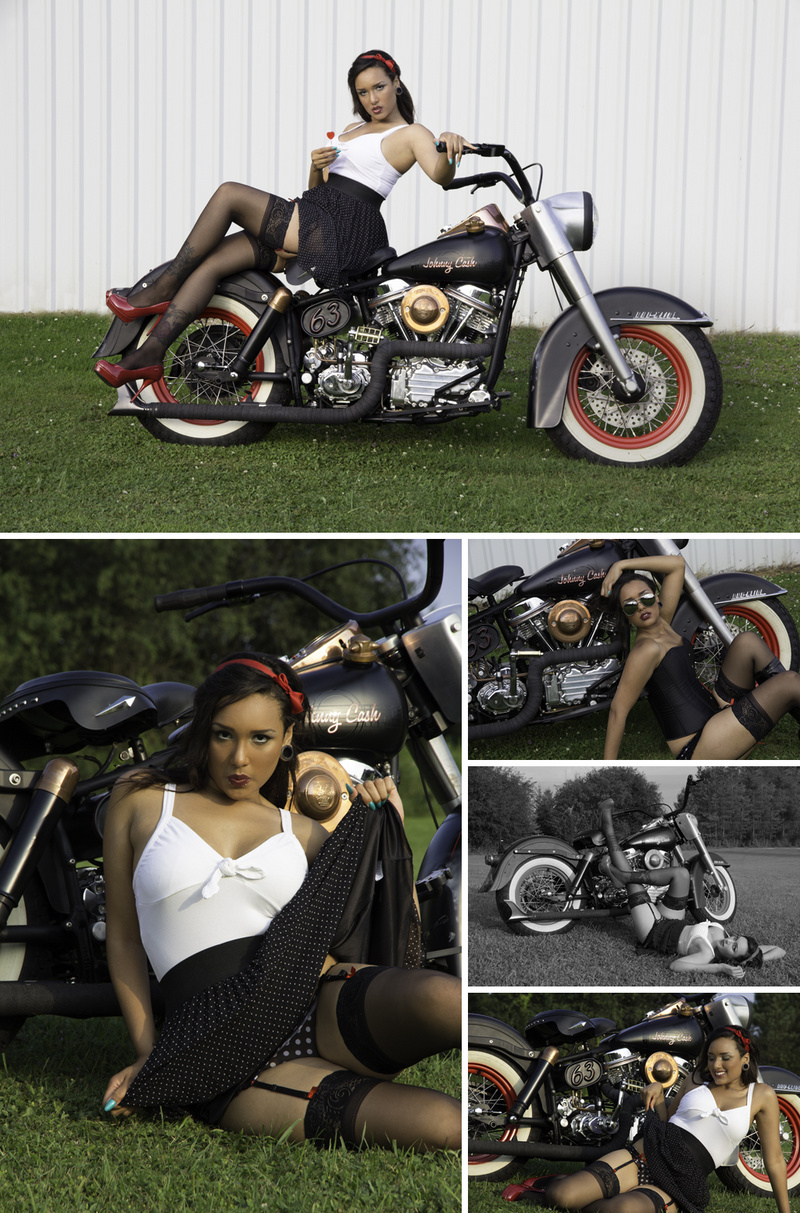 0 and Female model photo shoot of Ciron Art and Daria Vanessa in Yurko Custom Choppers