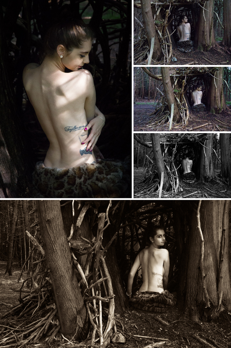 0 model photo shoot of Ciron Art in In the woods
