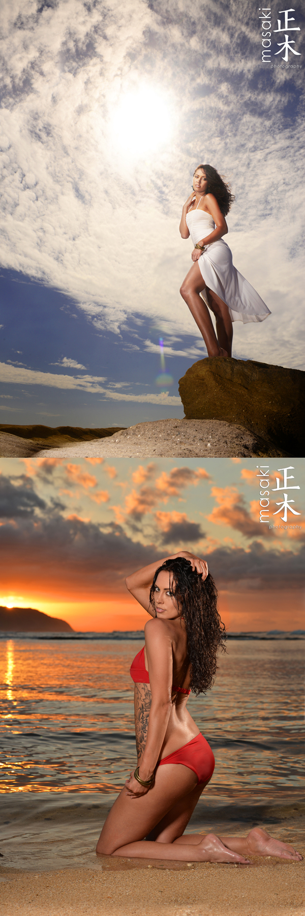 Male and Female model photo shoot of MASAKI PHOTOGRAPHY and Charissa Littlejohn in Oahu, Hawaii