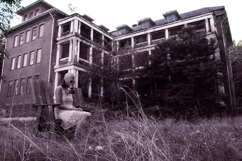 Female model photo shoot of Nadia Bee in Riverview Asylum, Vancouver