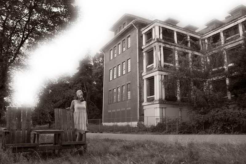 Female model photo shoot of Nadia Bee in Riverview Asylum, Vancouver