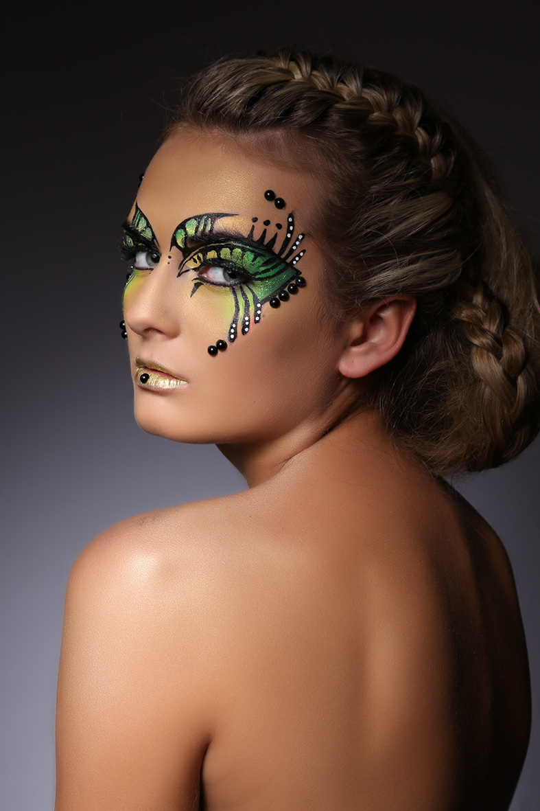 Female model photo shoot of Anya Makeup Art