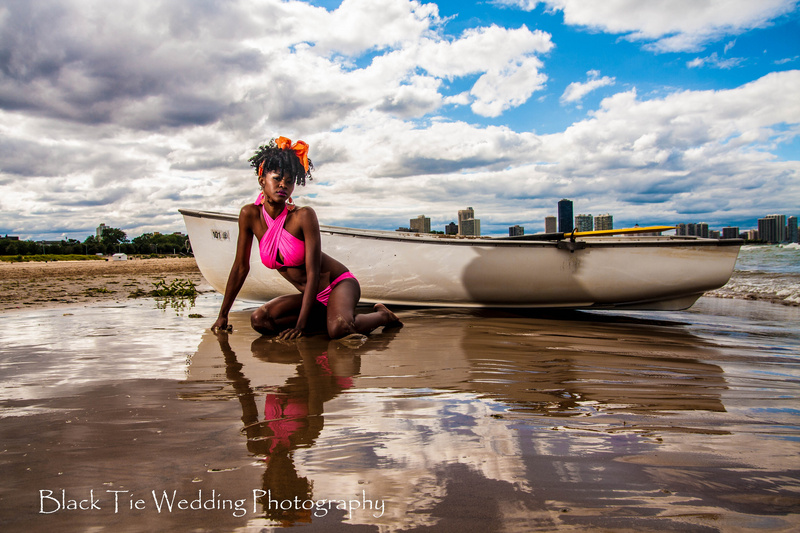 Male model photo shoot of Black Tie Wedding Photo in Montrose Beach - Chicago, IL