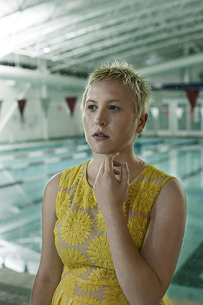 Female model photo shoot of Hilary Sander in Alemeda Aquatic Center