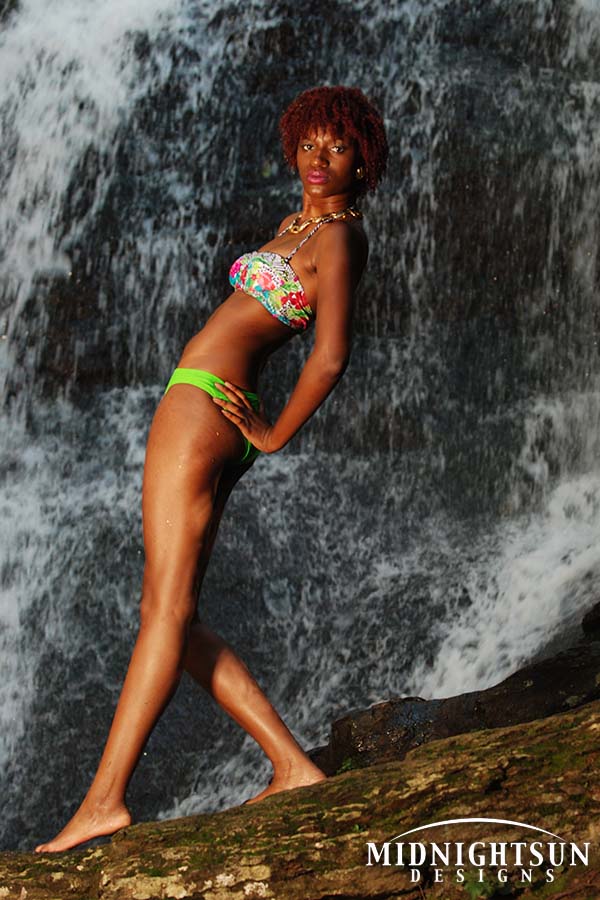 Female model photo shoot of Timeshiana Windley by MidnightSun Designs in Hanging Rock State Park