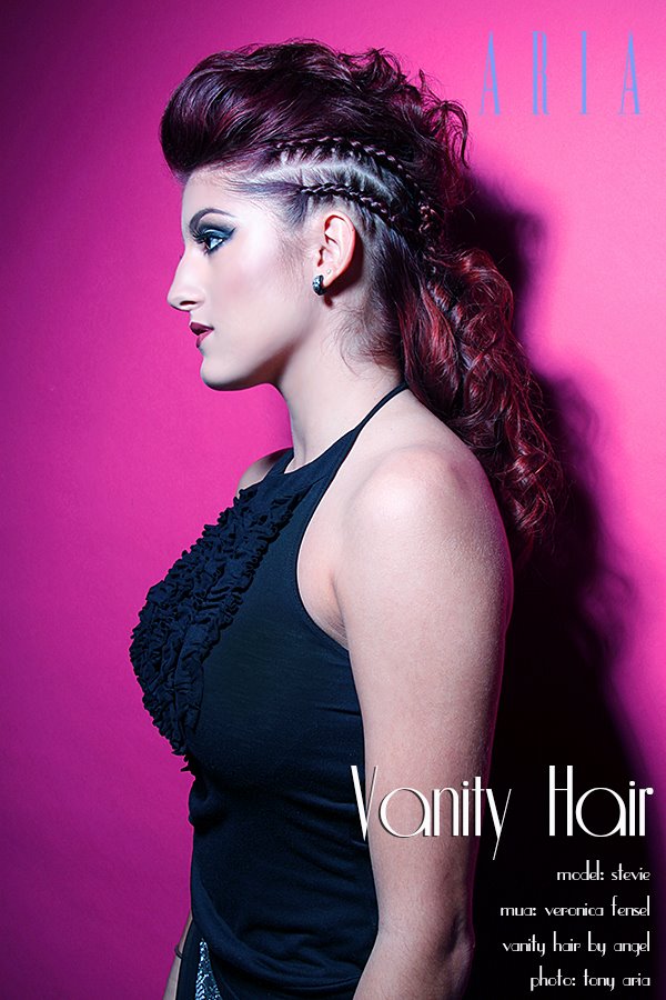Female model photo shoot of Vanity Hair By Angel