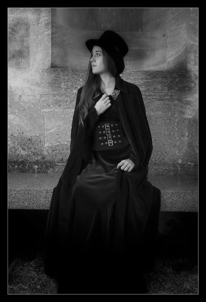 Female model photo shoot of Ercassiel by Darkness and Light in Basildon Park