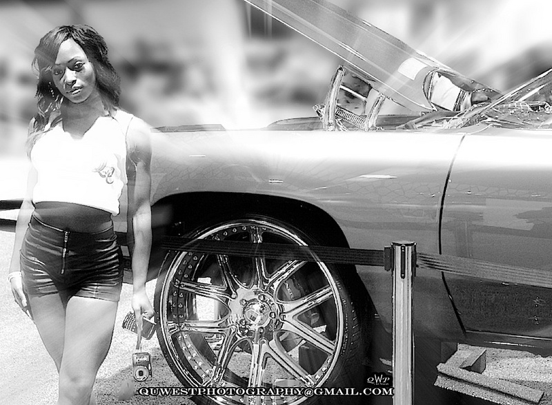 Female model photo shoot of MizzPerfect by Qu West Photography in bike show