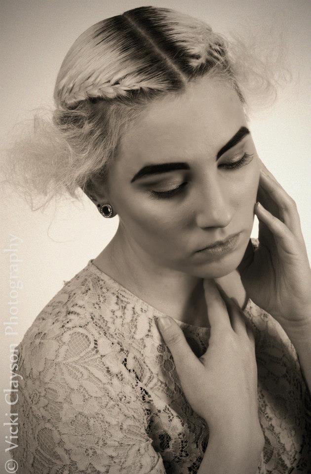 Female model photo shoot of Bryony Atkin Mua, hair styled by Emma Fraser