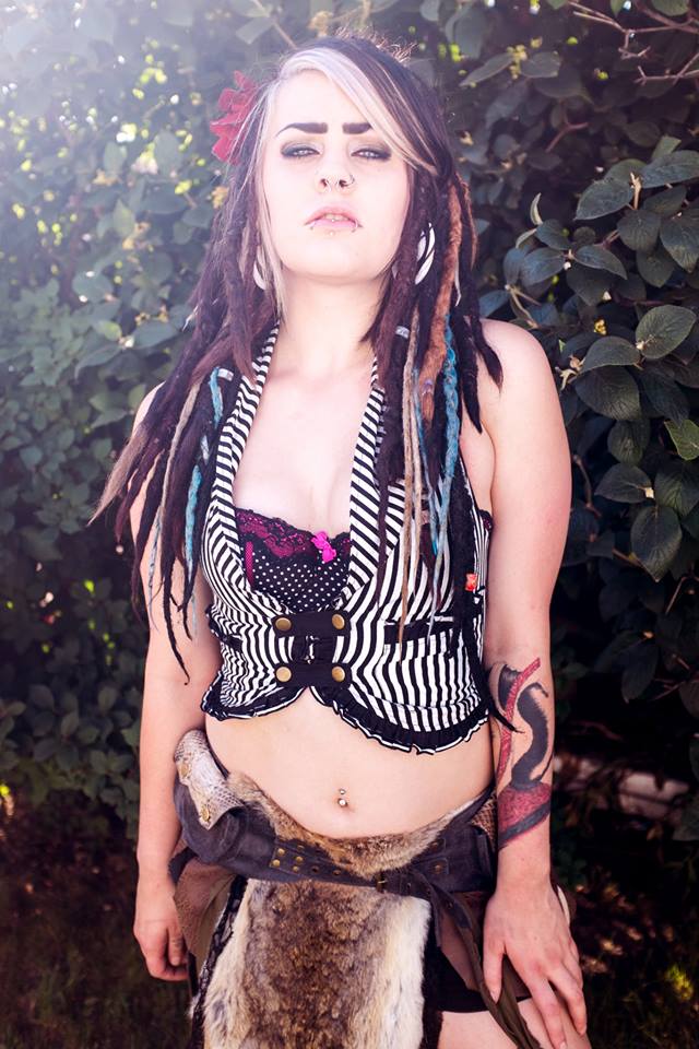 Female model photo shoot of Sarah Luna Moon in Chron Goblin HQ