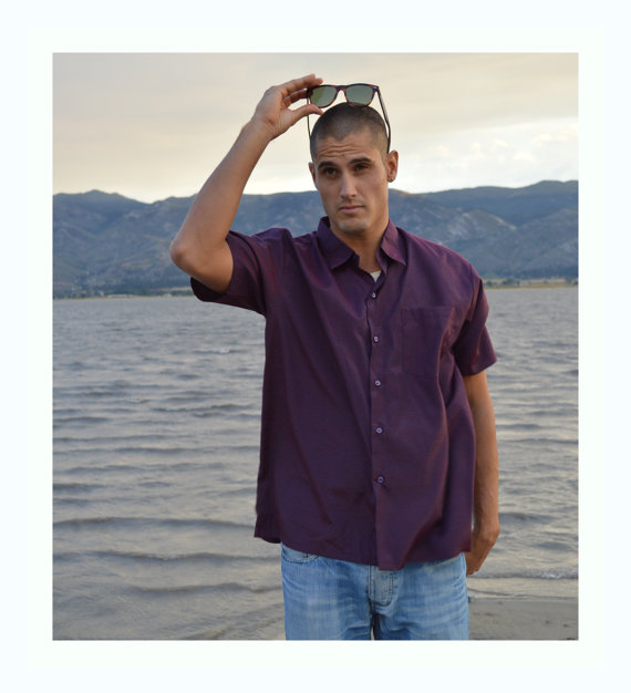 Male model photo shoot of DreamKalibur in http://www.etsy.com/listing/161364368/burgundy-thai-silk-short-sleeve-shirt?ref=shop_home_active