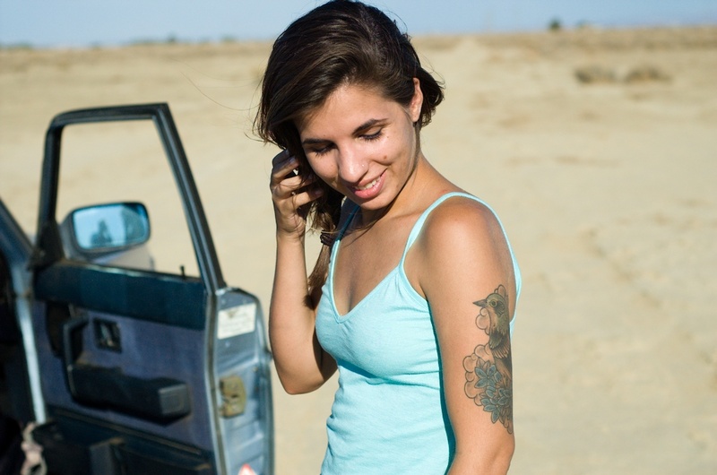 Female model photo shoot of Mina Blue by Intimus Veritas  in Desert, Ca