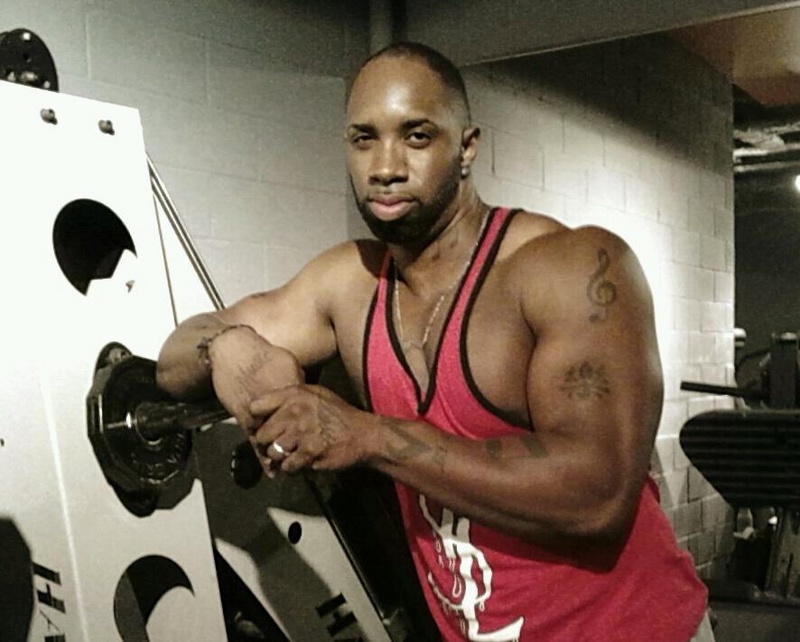 Male model photo shoot of Adonis ManueModelMusic  in New York City (midcity gym)