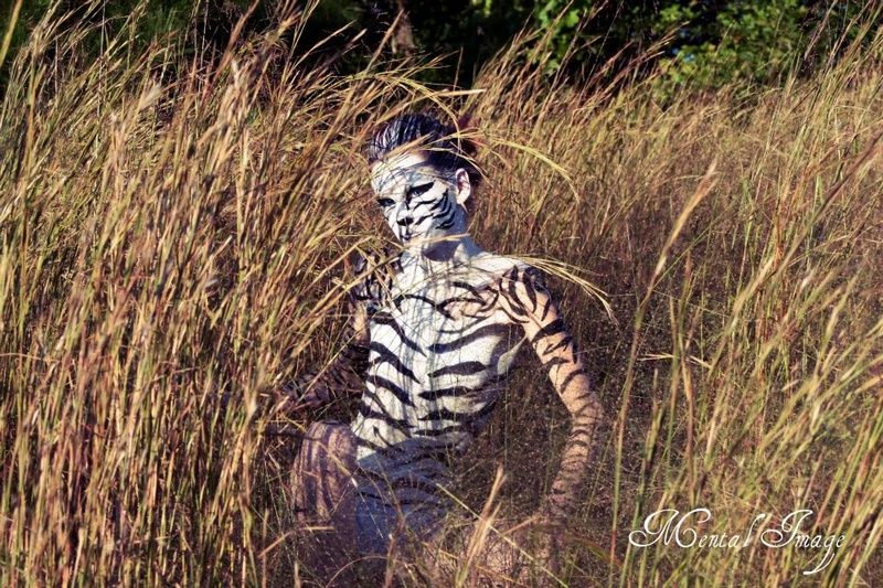 Female model photo shoot of Alternative Canvas by Mental Image, body painted by Emily Wagner