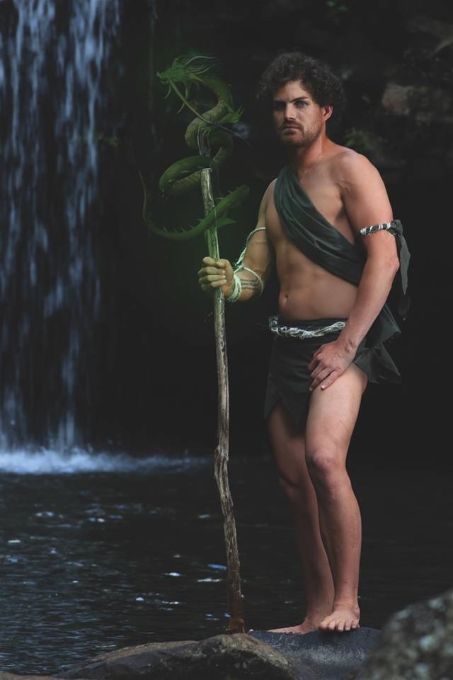 Male model photo shoot of Dane Corby in Beechmont Waterfalls