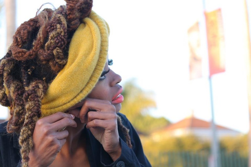 Female model photo shoot of Uhura Moor in LACMA Los Angeles, CA