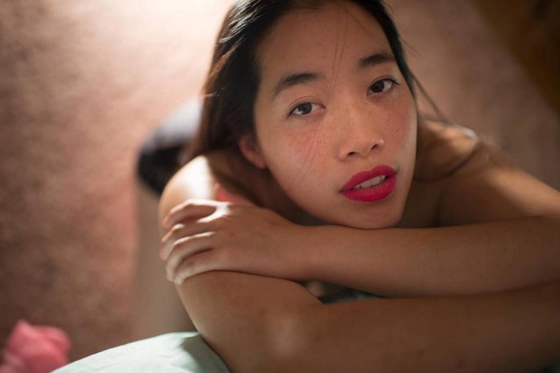 Female model photo shoot of YingHua by Todd Hido in Oakland, CA
