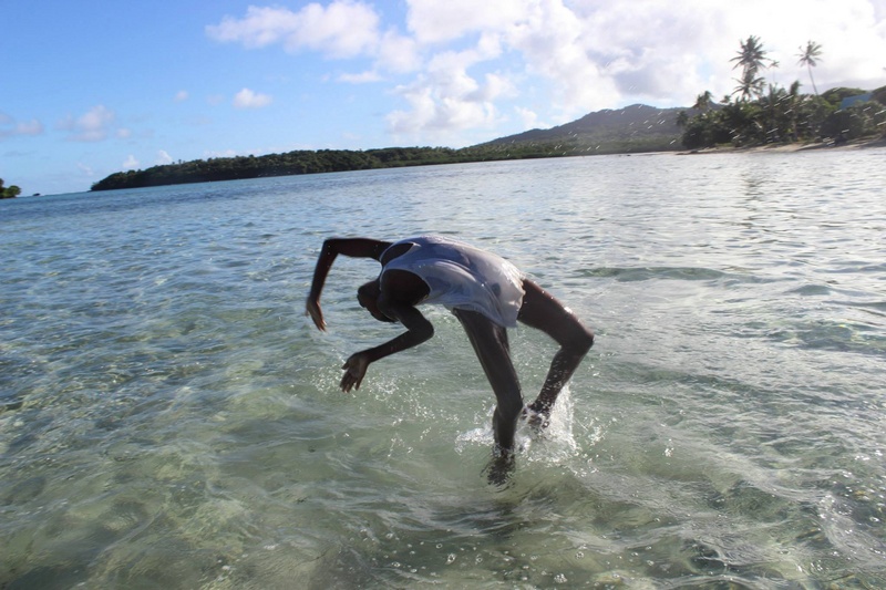 Male model photo shoot of Nic Pelegri in Nagigi Bay, Vanua Levu, Fiji