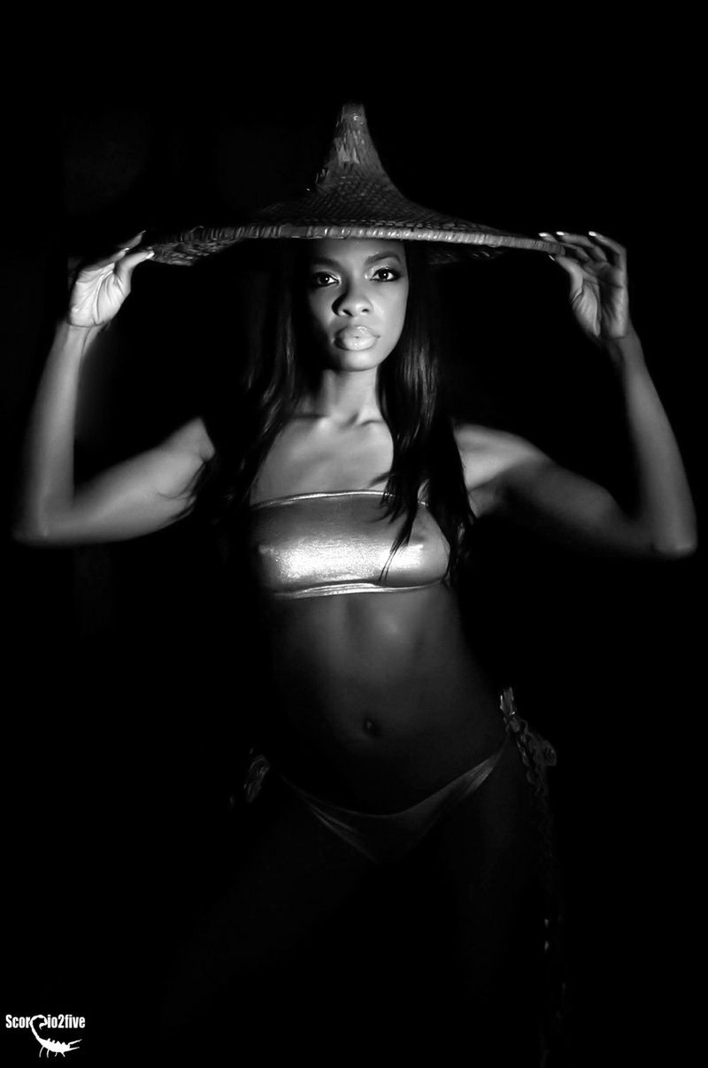 Female model photo shoot of Monique B1 by Scorpio2Five  in Studio 927 Pomona, CA.