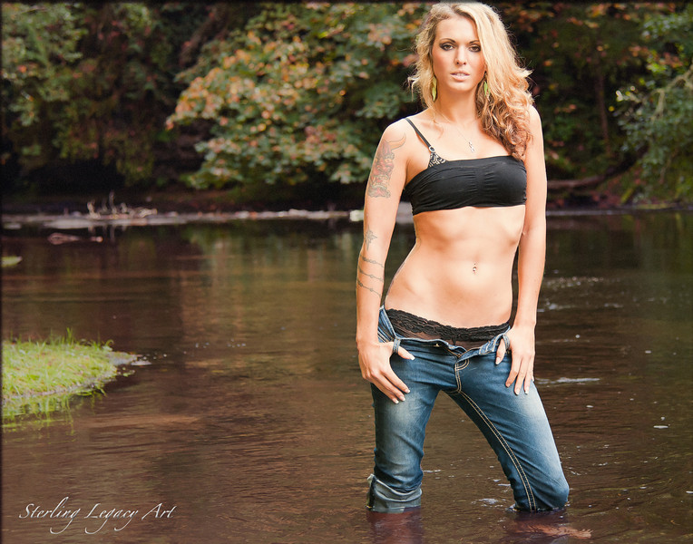Female model photo shoot of samprive by Sterling Legacy Art in little qualicum river