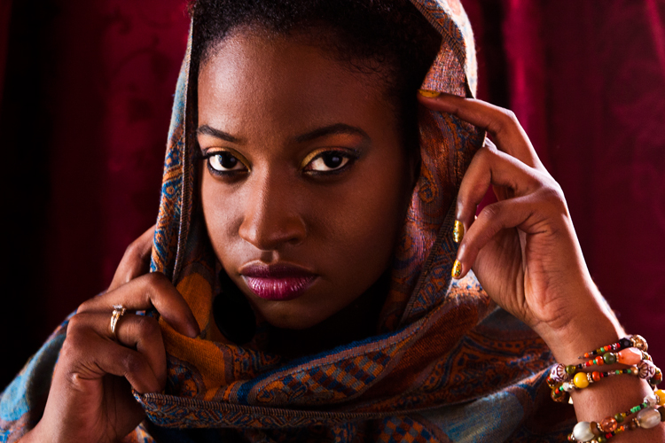 Female model photo shoot of Khadija by Ye Olde Photographer