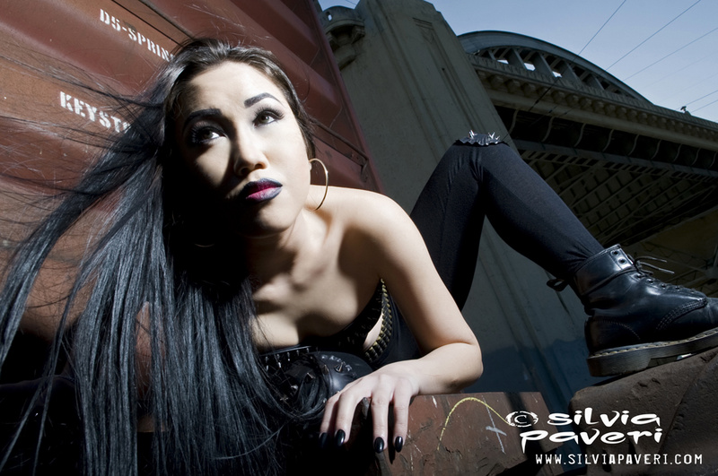 Female model photo shoot of Victorya Van Tran in Los Angeles River