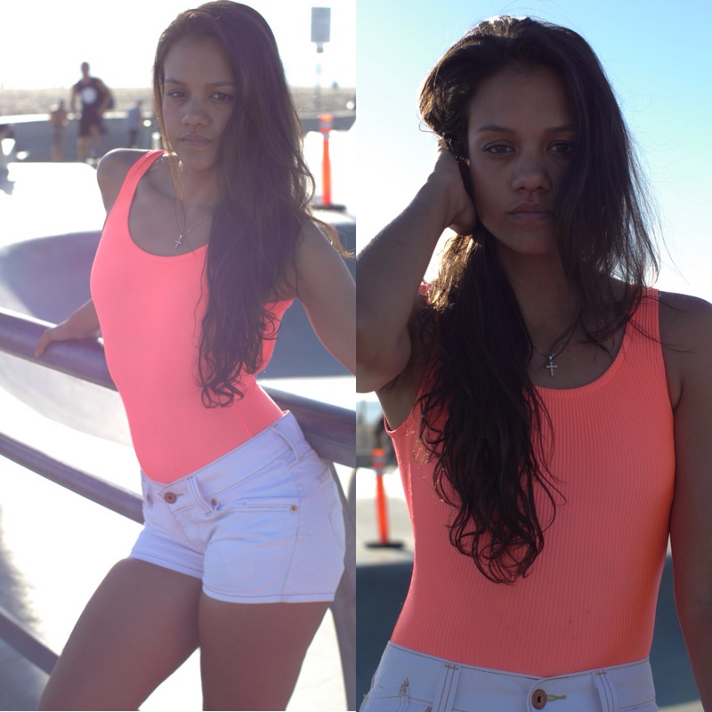 Female model photo shoot of Melanie Jay by Pancho Moore  in Venice Beach