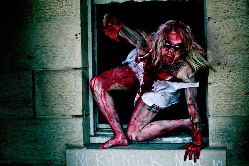 Female model photo shoot of Evisceration in Wacol Abandoned Asylum