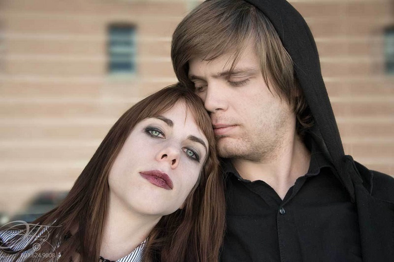 Male and Female model photo shoot of Justin Black and S Danica Fawn in Helper, UT