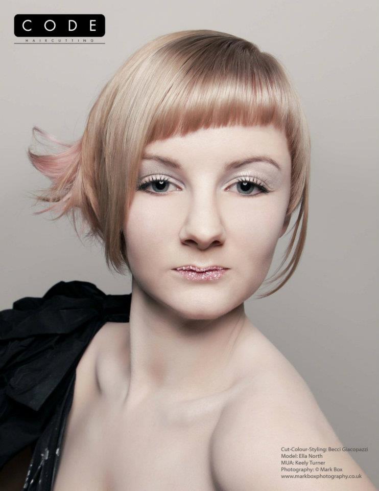 Female model photo shoot of Ella North in Code Hairdressers