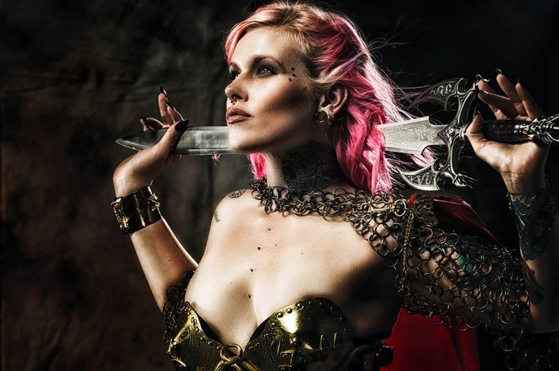 Female model photo shoot of Mel Saint Metal by Jim Hagen