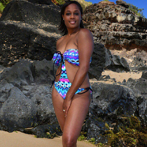 Female model photo shoot of Shermerica  in Waimea Bay Beach