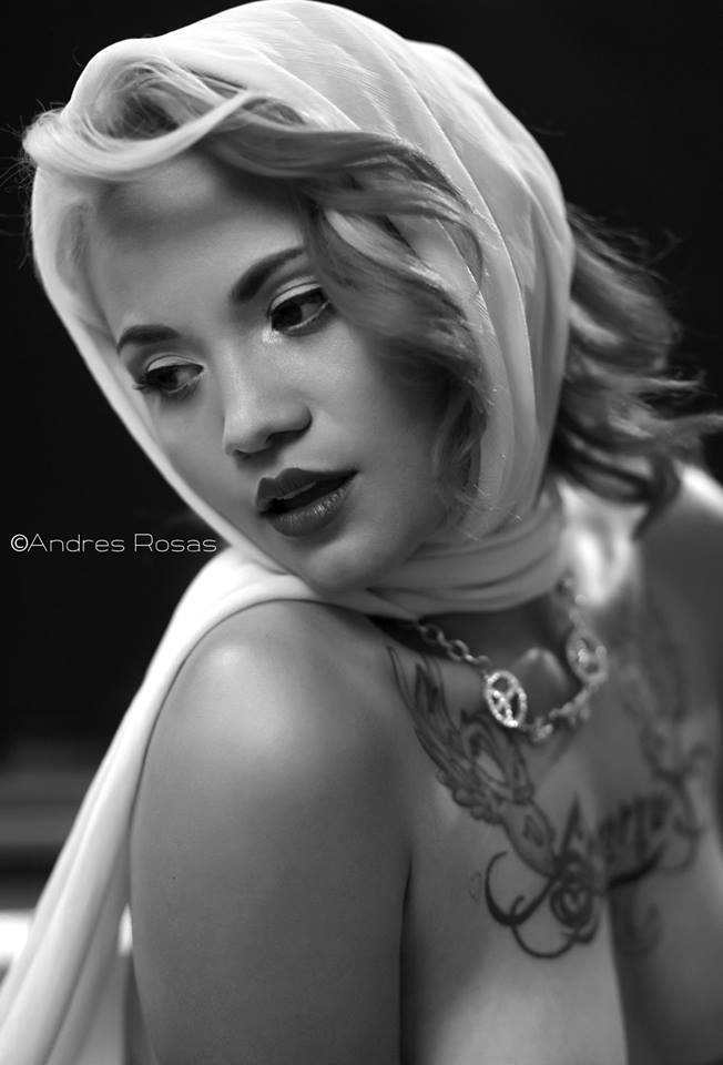 Female model photo shoot of Cherry Bomb in James Hernandez studio