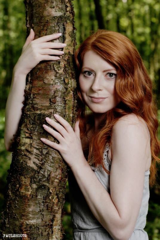 Female model photo shoot of Melvicmakeup in Glazebury woodland