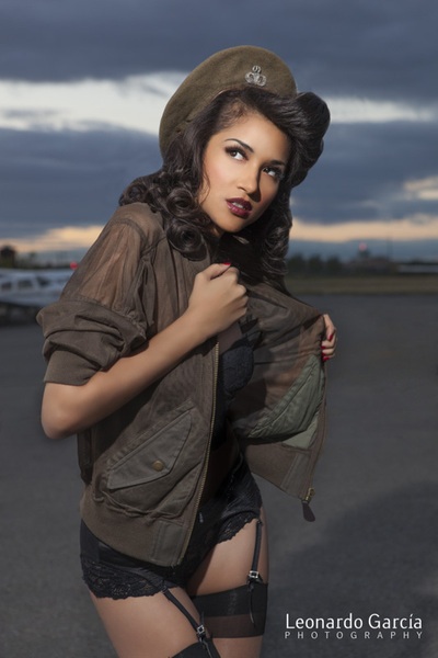 Female model photo shoot of Julissa Rivera by LeoShots in American Airpower Museum