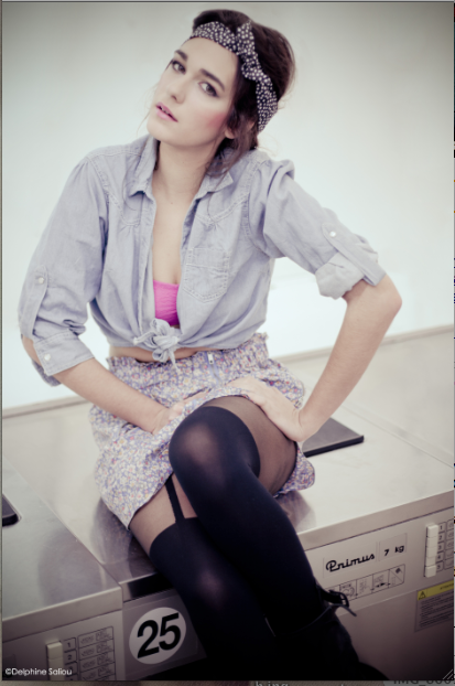 Female model photo shoot of Virginie Maris in Paris