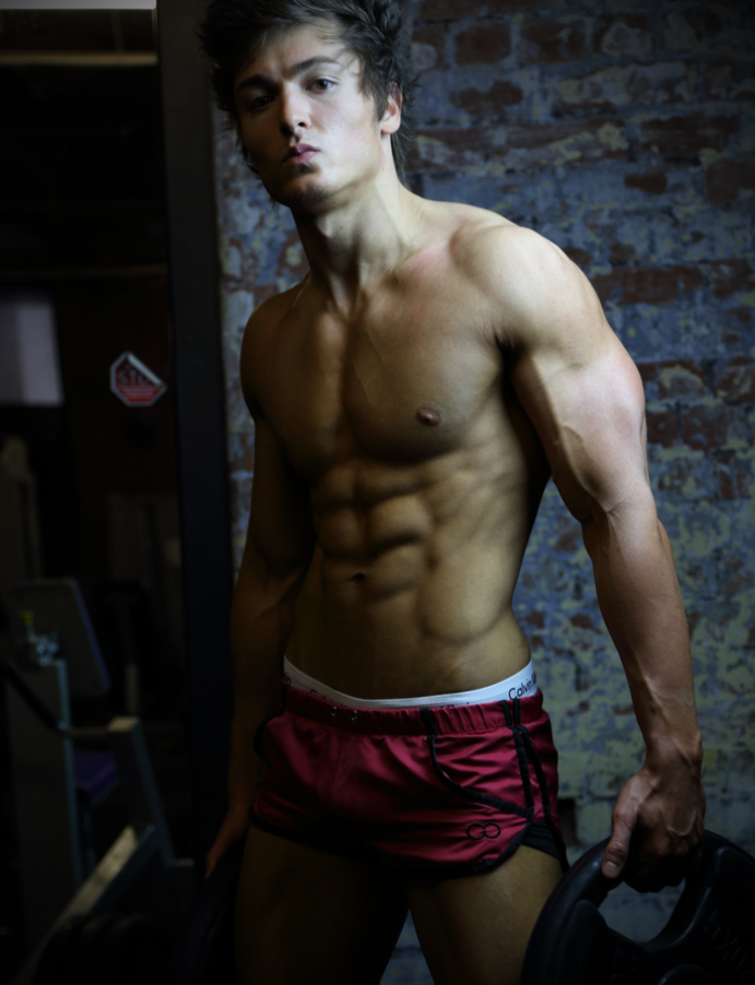 Male model photo shoot of Evren  in Manchester Barbarian Gym