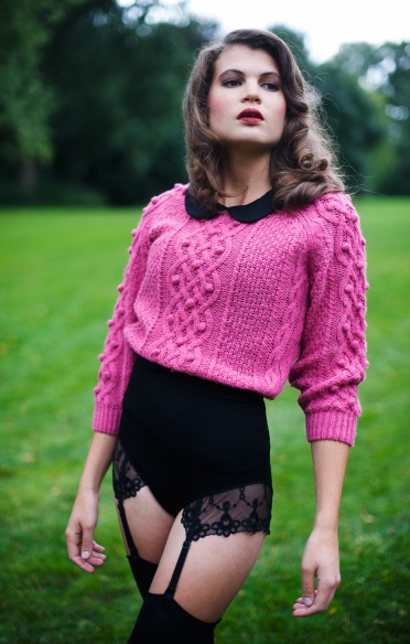 Female model photo shoot of Emma Jeannet by Barbara Germes in Vondel Park, Amsterdam