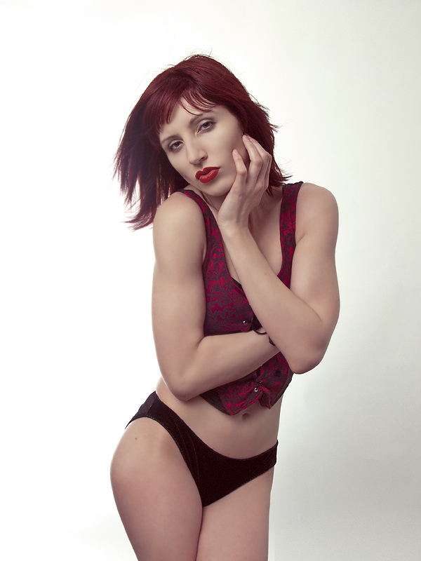 Female model photo shoot of Red Garter Photography and xtine