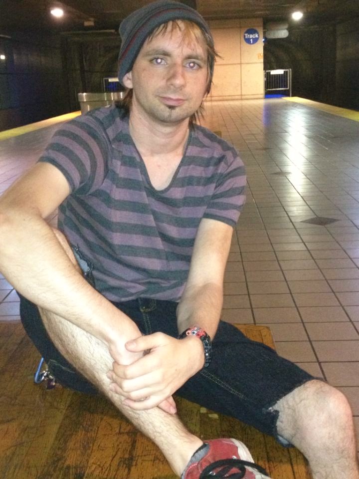 Male model photo shoot of Nathan J Cox in Baltimore Metro Charles Center Station