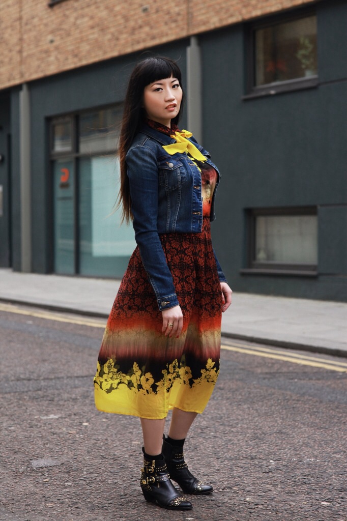 Female model photo shoot of girlswear in Brick Lane, London