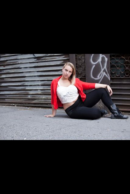 Female model photo shoot of Samantha Lee Pulsifer in New York City Alley