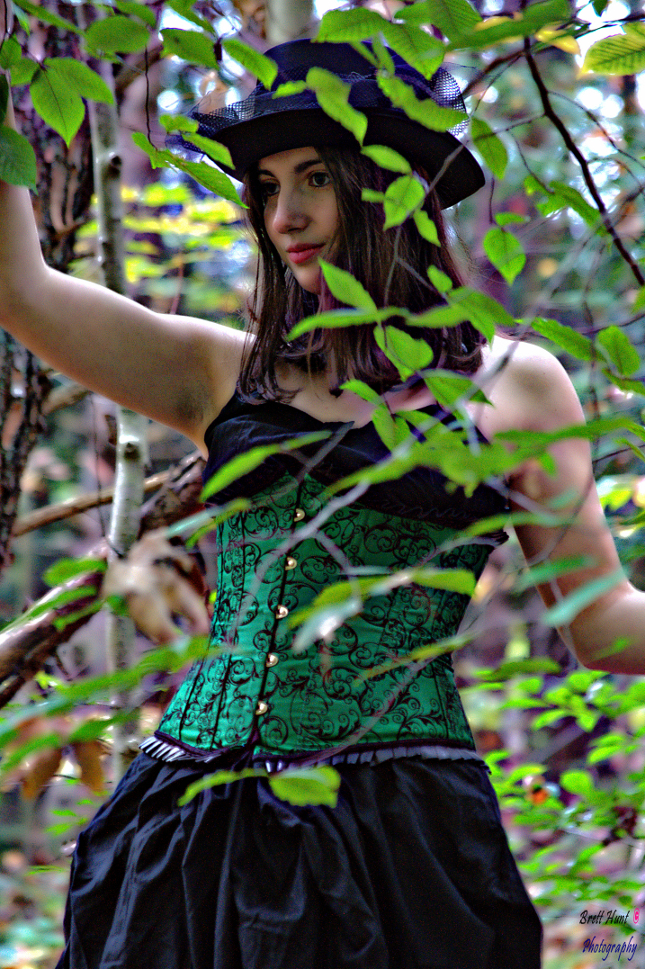 Female model photo shoot of Elle Archer by Brett Hunt in Hocking Hills