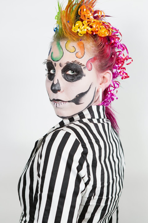 Female model photo shoot of Skittles Butterface, makeup by DMacStudios Makeup