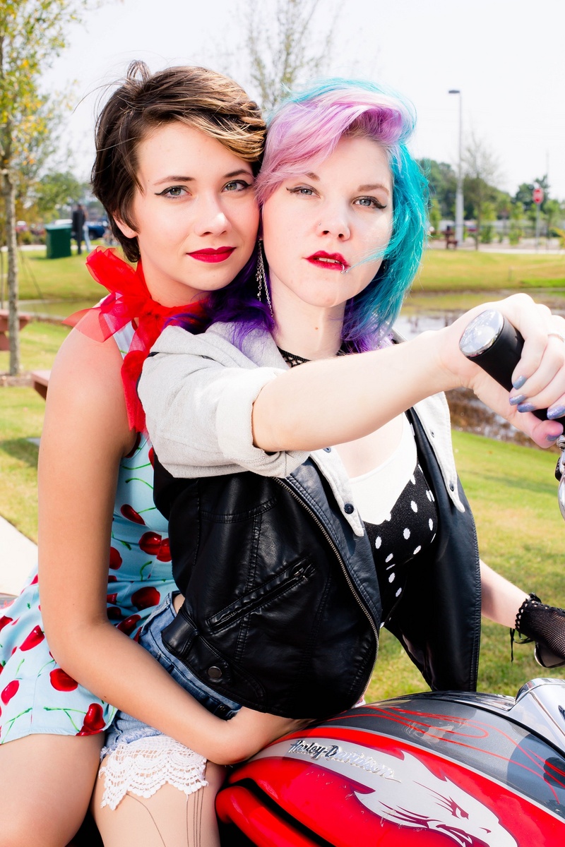 Female model photo shoot of Sirena Kiall and Willow Delacour