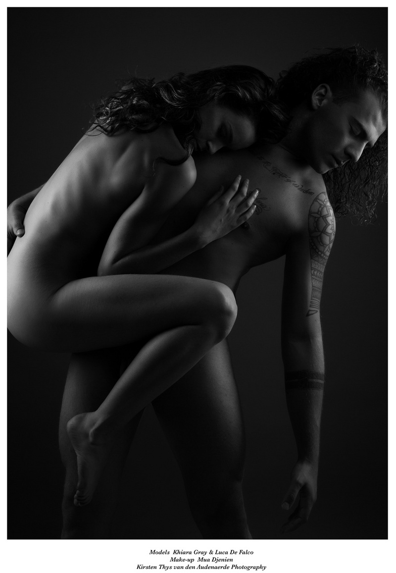 Male and Female model photo shoot of Luca De_Falco and Khiara Gray by Kirsten Thys in Bruxelles